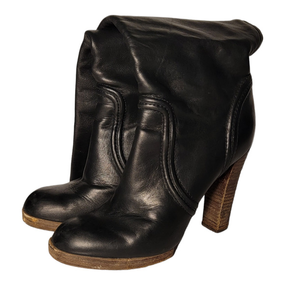 Michael Kors Shoes - Michael Kors Black Leather Tall Boots Knee High Riding Boots Size 6.5